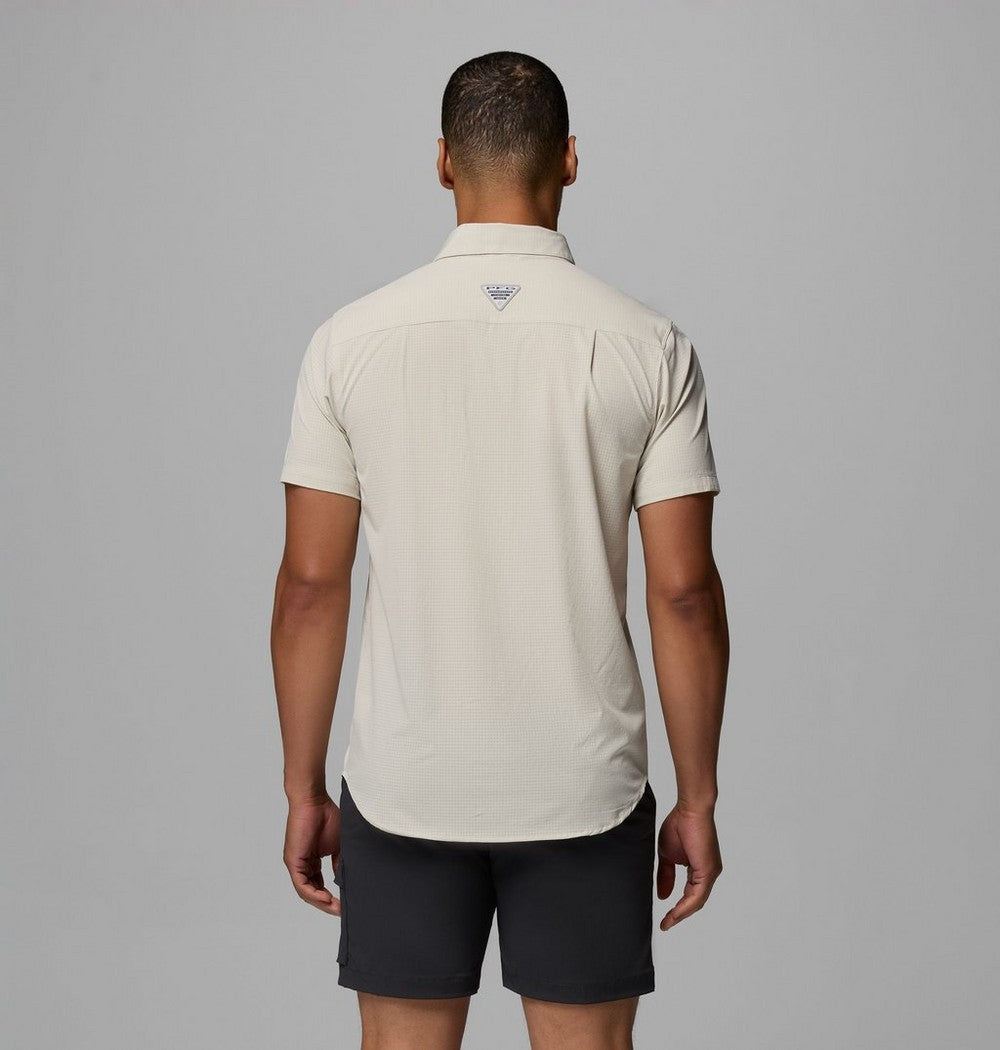 Men's Vented Short-Sleeve Fishing Shirt - Blue