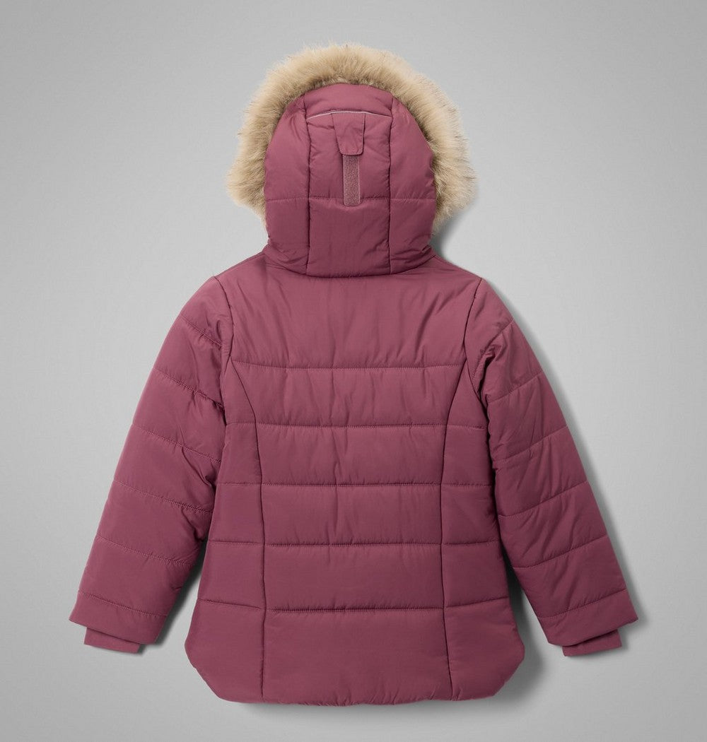 Girls' Insulated Hooded Jacket - Wine