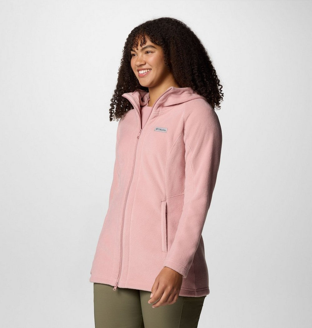 Women's Long Fleece Hoodie - Pink