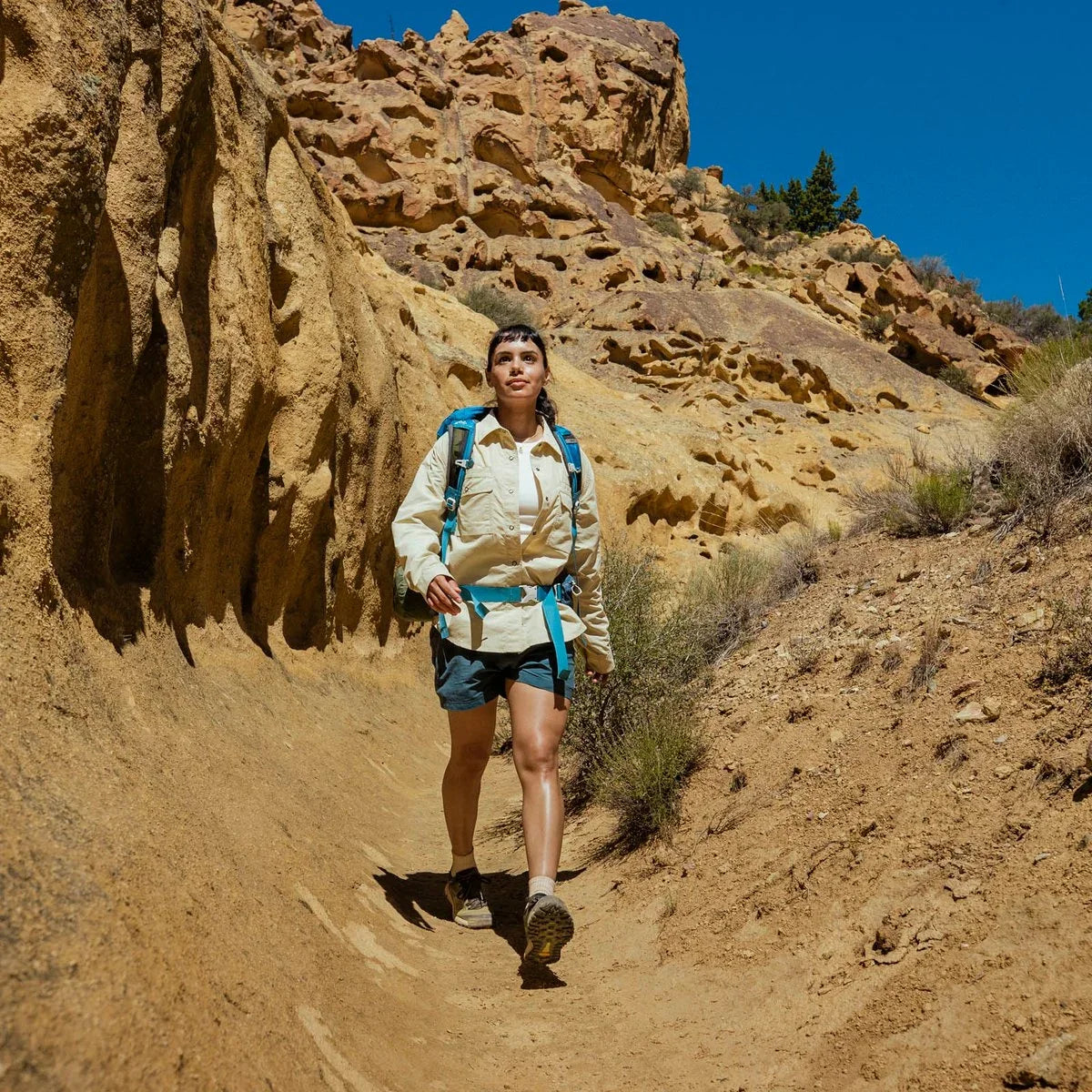 Women's Lightweight Hiking Shoe - Green/Black