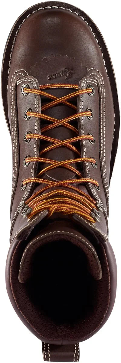 8-Inch Waterproof Alloy Toe Work Boots - Brown