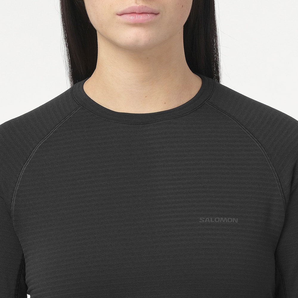 Women's Long Sleeve Fleece Base Layer - Black