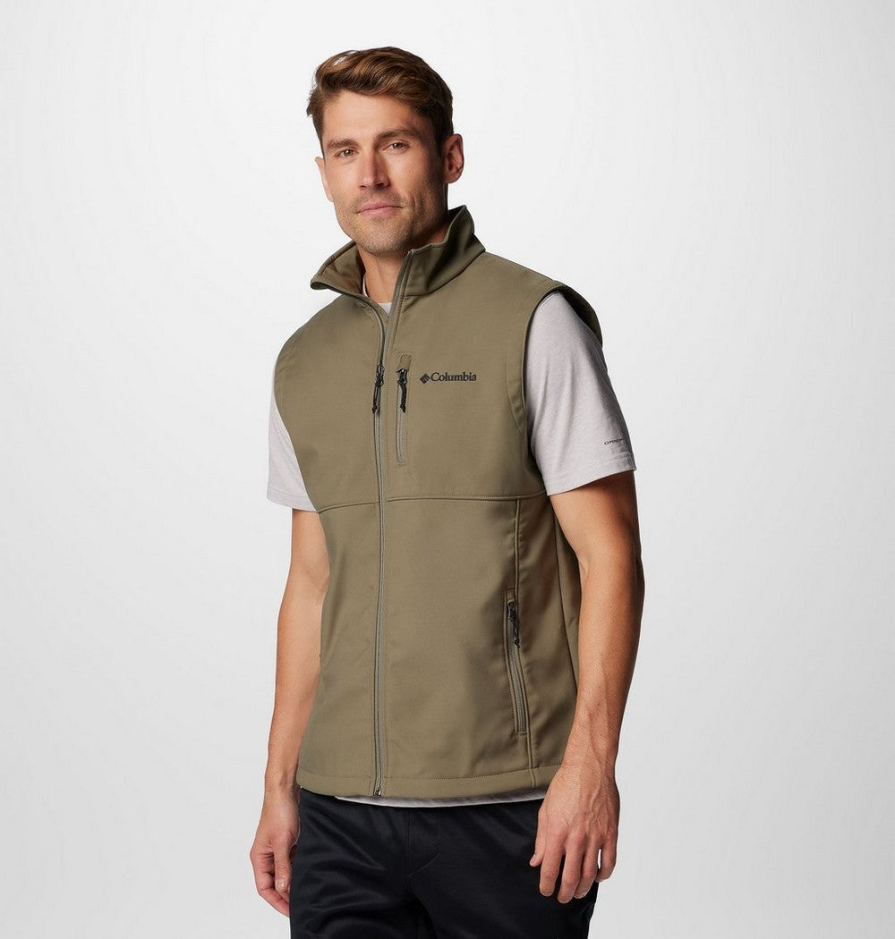 Men's Wind-Resistant Softshell Vest - Gray