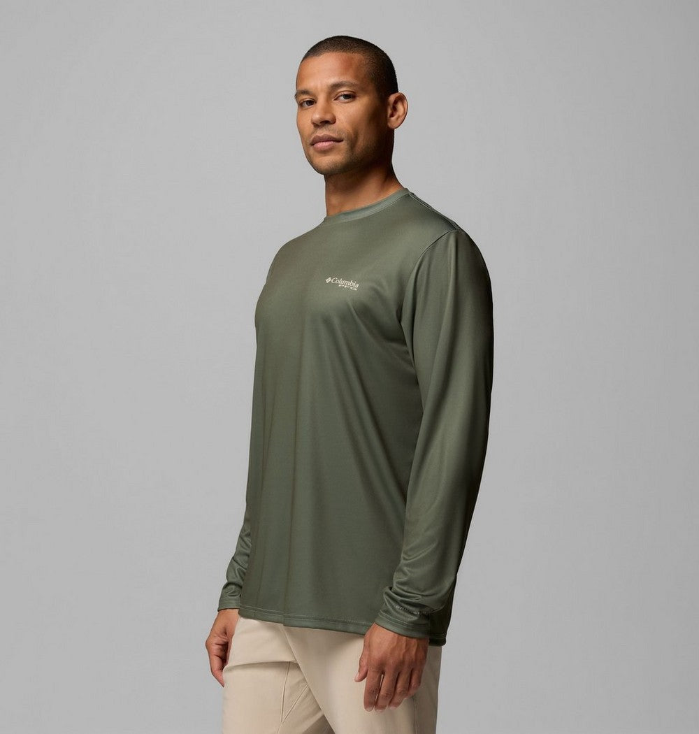 Men's Long Sleeve Fishing Shirt - Blue Navy