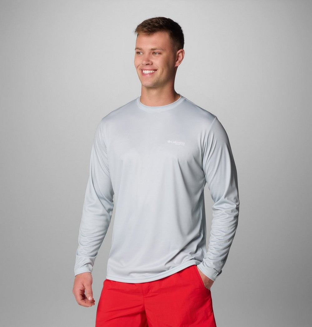 Men's Long Sleeve Fishing Shirt - Blue Navy
