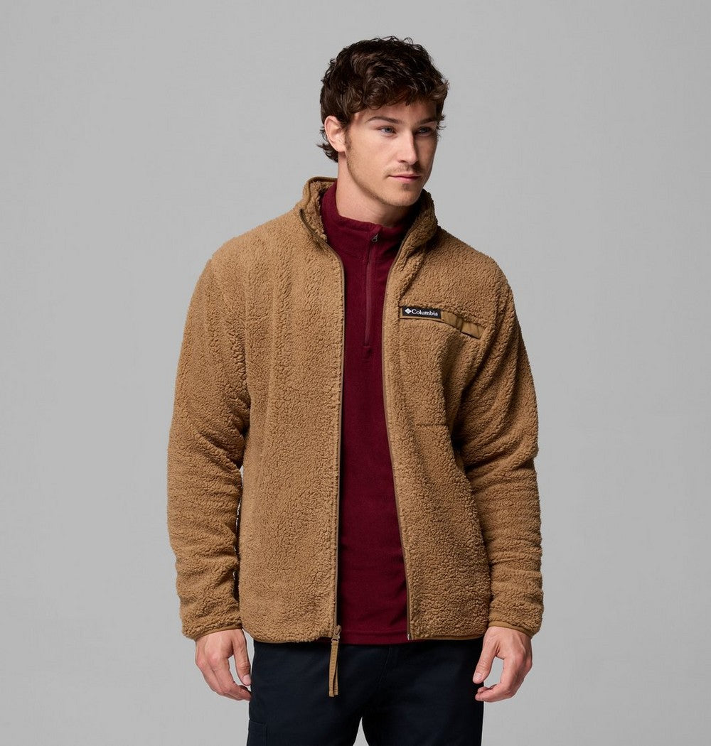 Men's High-Pile Full-Zip Fleece Jacket - Navy