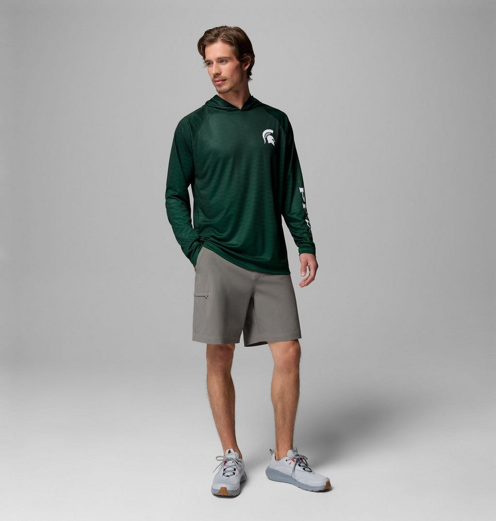 Men's UPF 50 Team Logo Sun Hoodie - Green