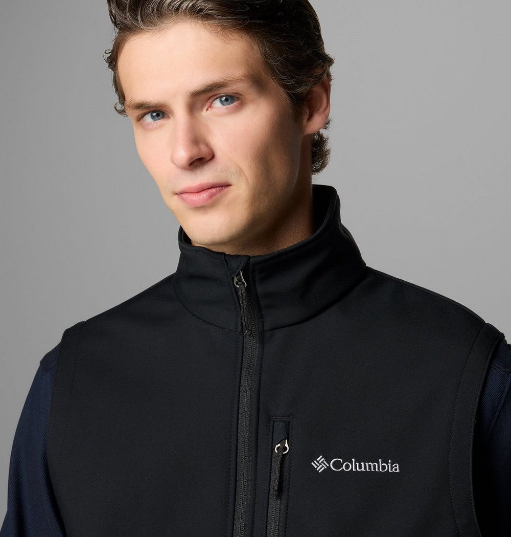Men's Wind-Resistant Softshell Vest - Gray