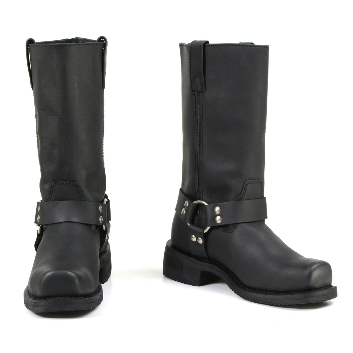 Men's Harness Motorcycle Boots - Black