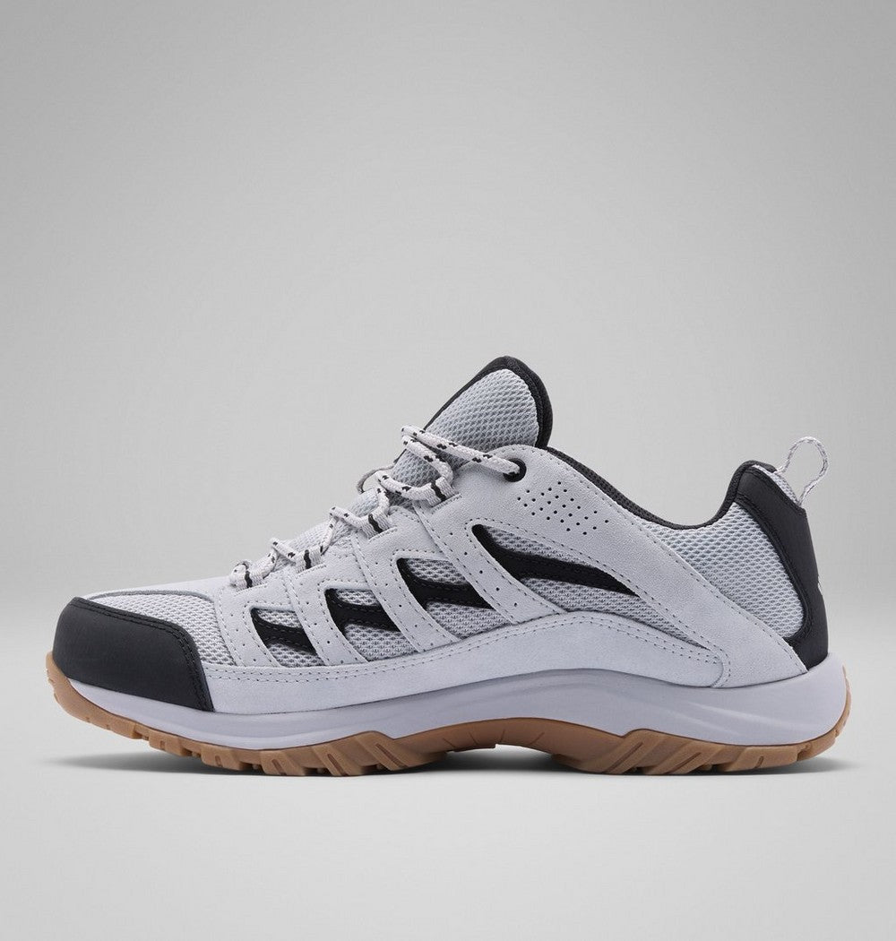 Men's Leather And Mesh Hiking Shoes - Gray