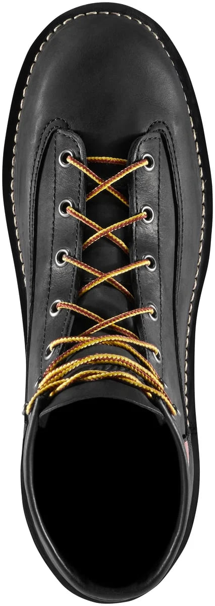 Six-Inch Plain-Toe Work Boots - Black