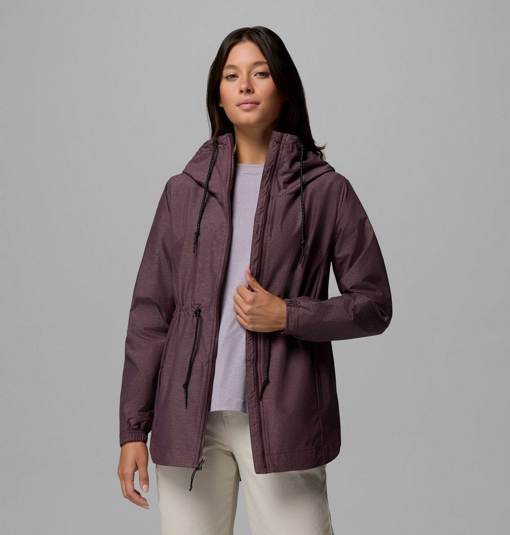 Women's Lightweight Hooded Rain Jacket - Fuchsia