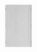 60 in x 80 in Bi-Parting Solid Core White Primed Composite Double Prehung French Door With Catch Ball Bronze Hinges