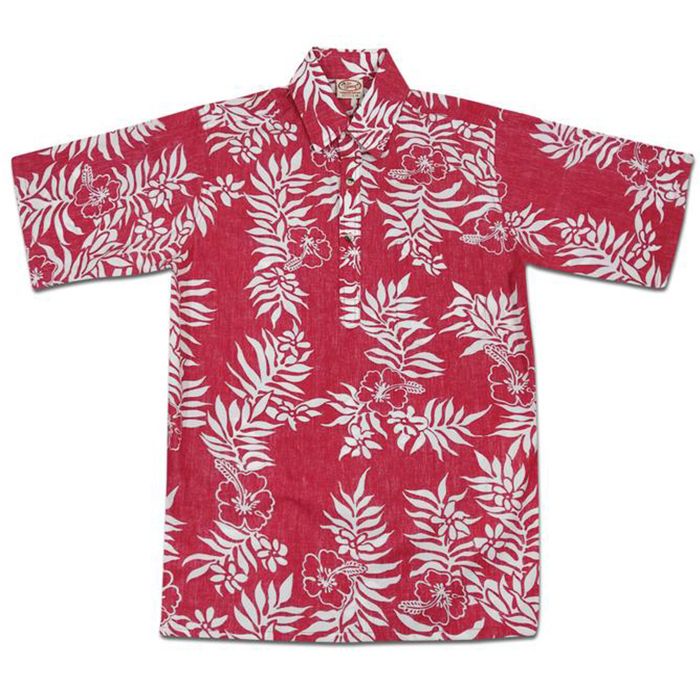 Mini Tahitian Pullover (Red/White) Hawaiian Shirts
