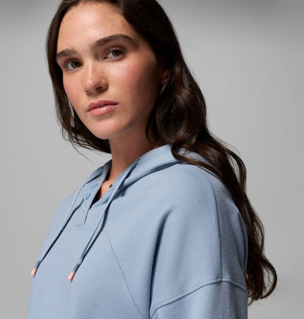 Women's Snap Front Hoodie - Blue