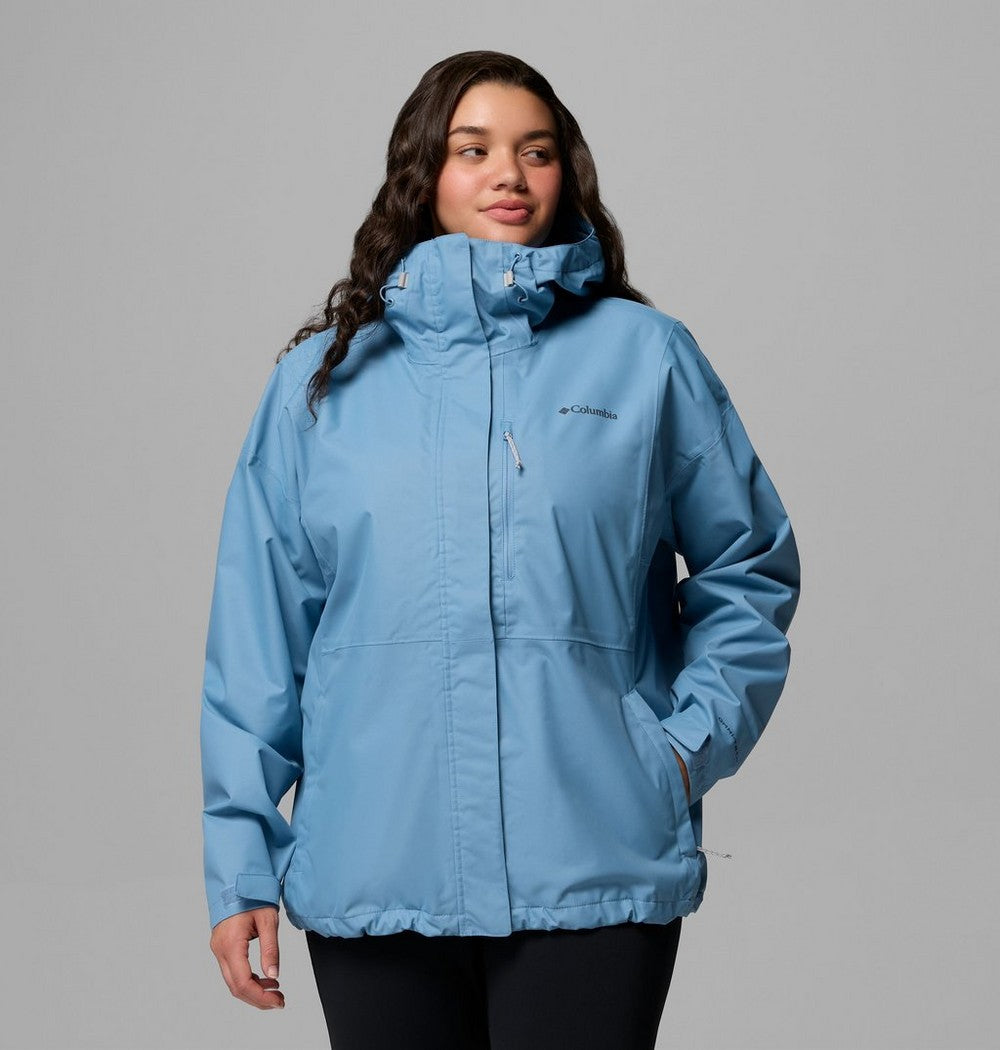 Women's Plus Size Waterproof Rain Jacket - Navy