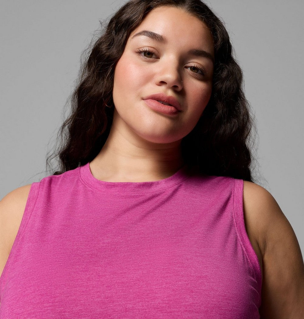 Women's Plus UPF 50 Stretch Tank - Grey