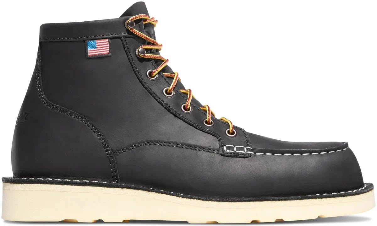 6-Inch Moc Toe Work Boot - Black