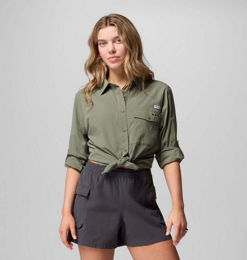 Women's UPF 50 Roll-Tab Fishing Shirt - Lavender