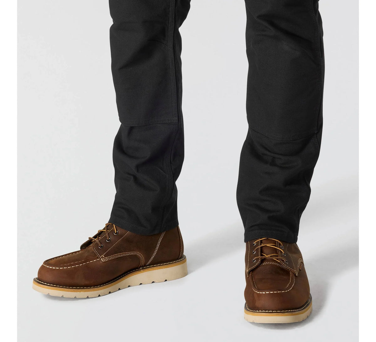 Slim Tapered Double-Knee Work Pants - Brown