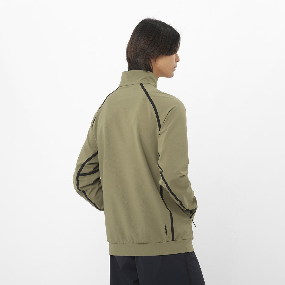 Unisex Half-Zip Softshell Midlayer - Stone Gray