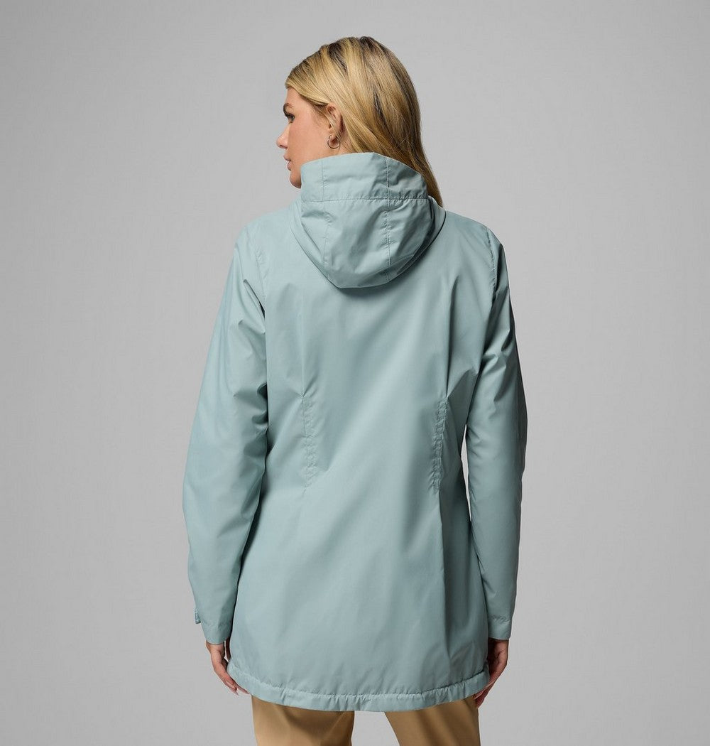 Women's Lined Long Rain Jacket - Blue