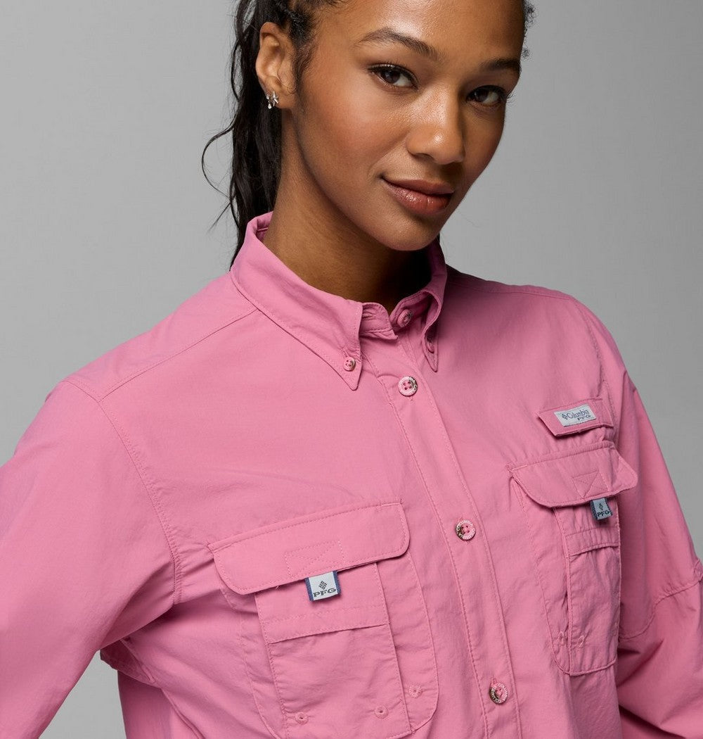 Women's Long Sleeve Fishing Shirt - Pink
