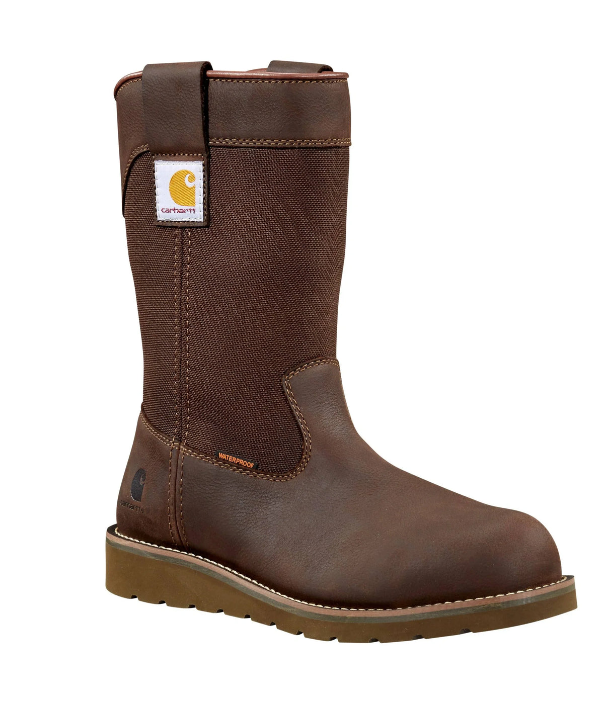 10-Inch Waterproof Steel Toe Pull-On Work Boot