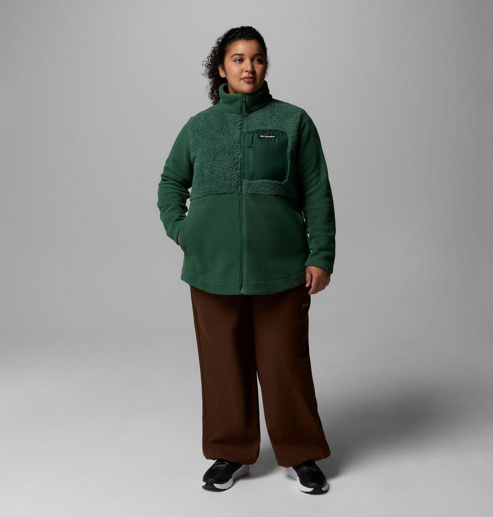 Women's Plus Sherpa Full-Zip Fleece - Grey