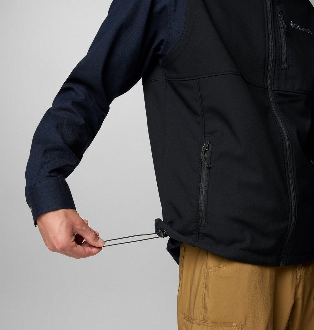 Men's Wind-Resistant Softshell Vest - Gray