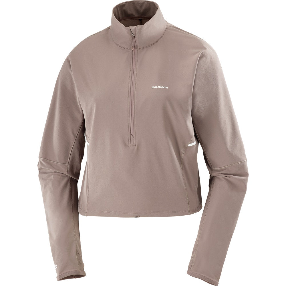 Women's Cropped Half-Zip Running Pullover
