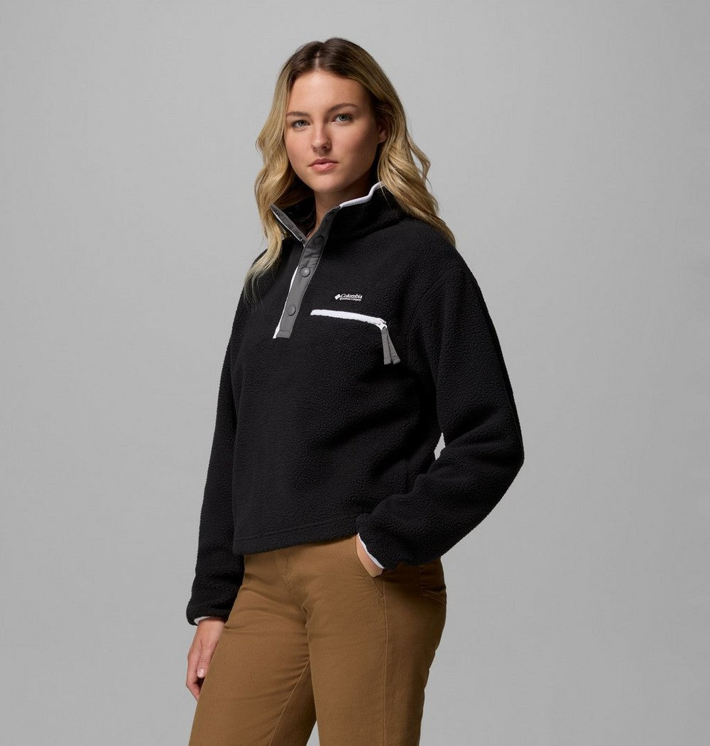 Women's Cropped Half-Snap Fleece Pullover