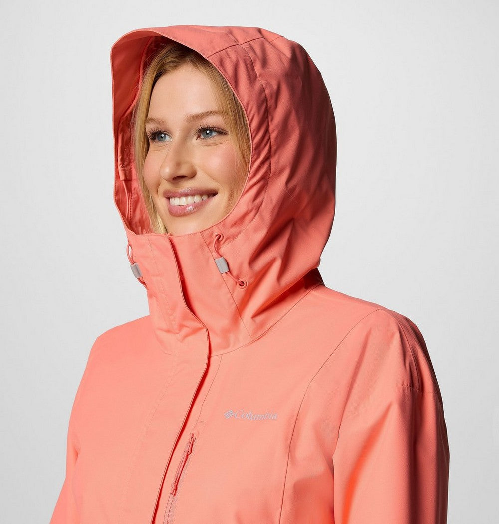 Women's Waterproof Rain Jacket - Coral
