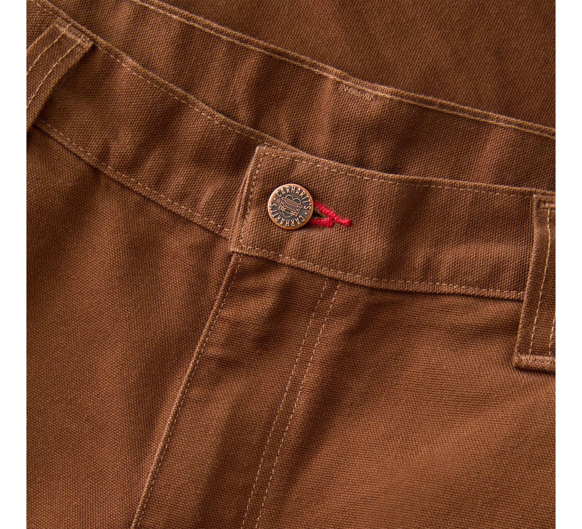 Men's Double-Knee Canvas Work Pants - Red