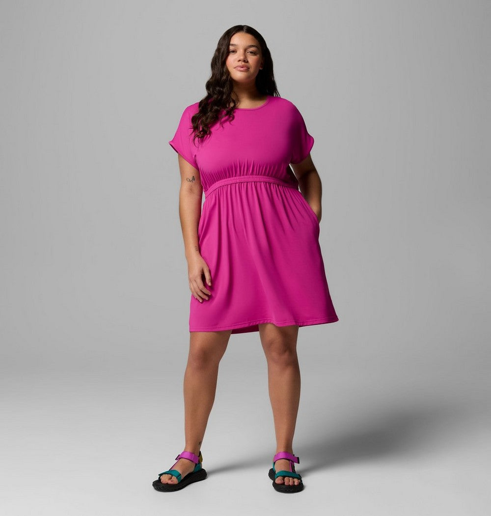 Women's Plus Short Sleeve Sun Dress - Navy