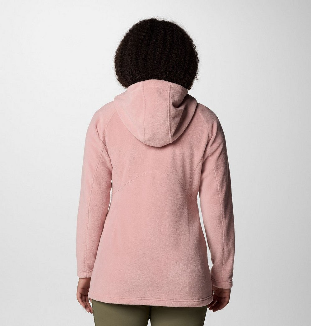 Women's Long Fleece Hoodie - Pink