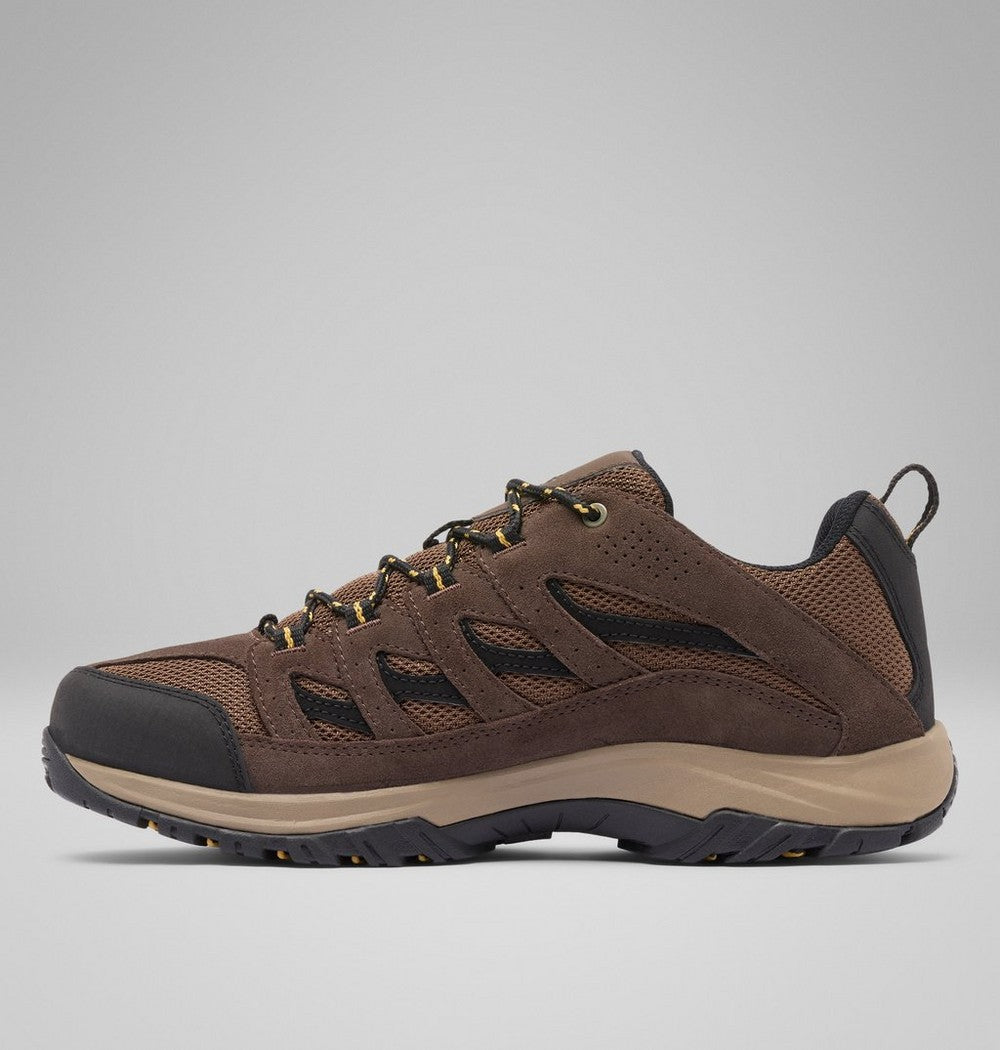 Men's Leather And Mesh Hiking Shoes - Gray