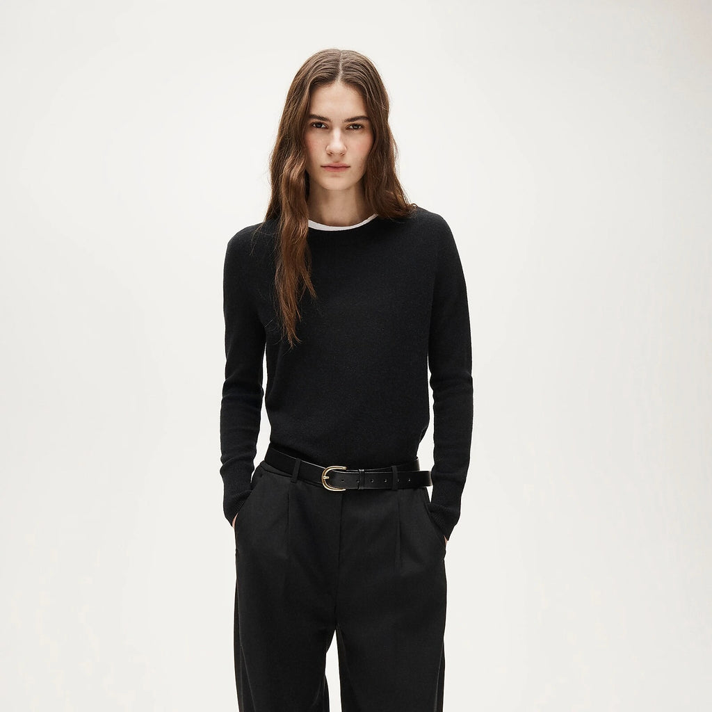 Cashmere Classic-Fit Crewneck Sweater - Black