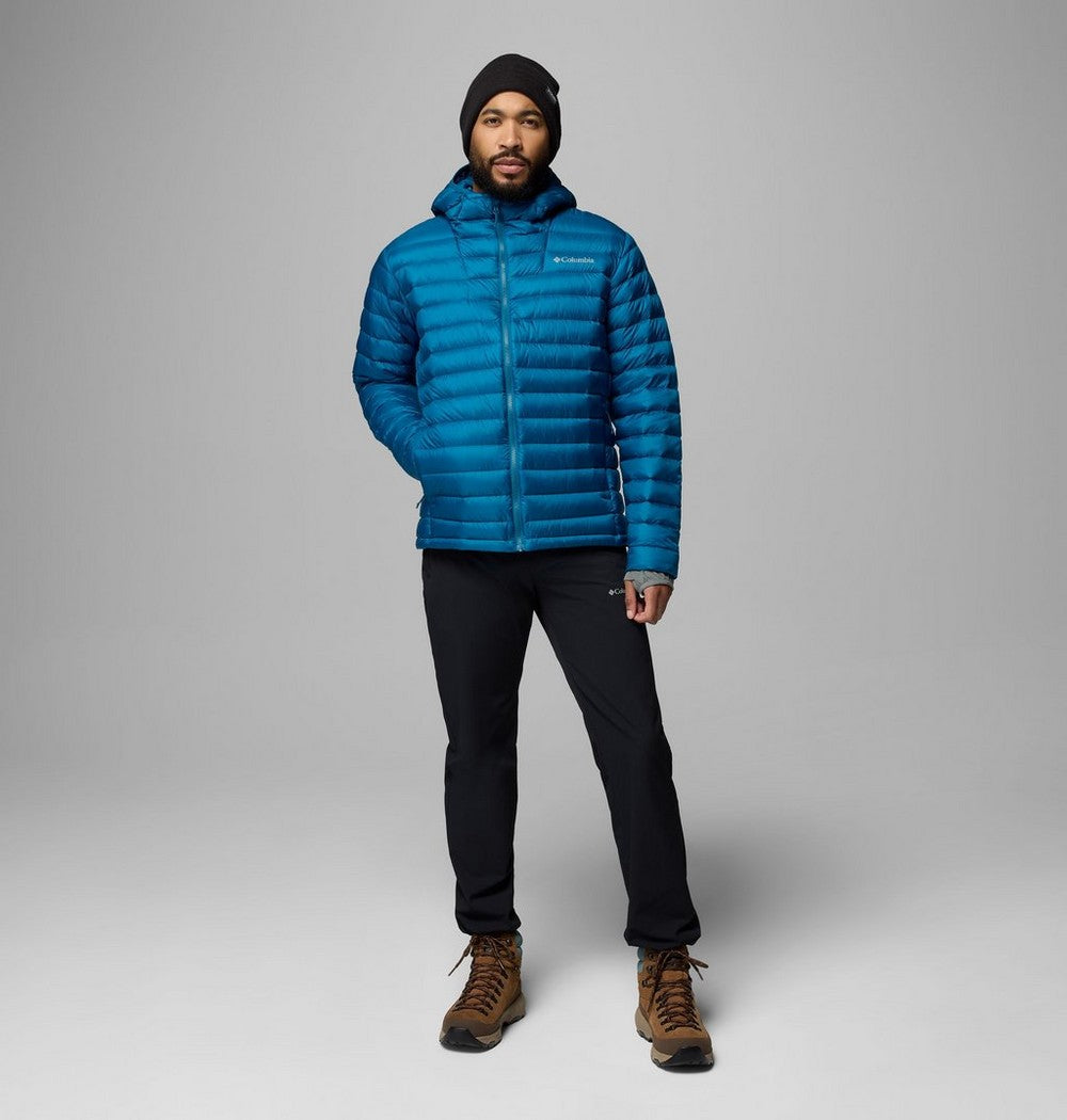 Men's Packable Down Hooded Jacket - Blue