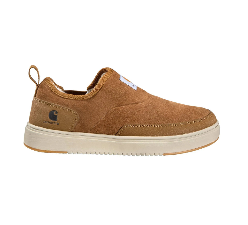 Suede Sherpa-Lined Slip-On Shoe - Brown