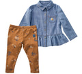 Baby 2-Piece Chambray Top & Floral Legging Set