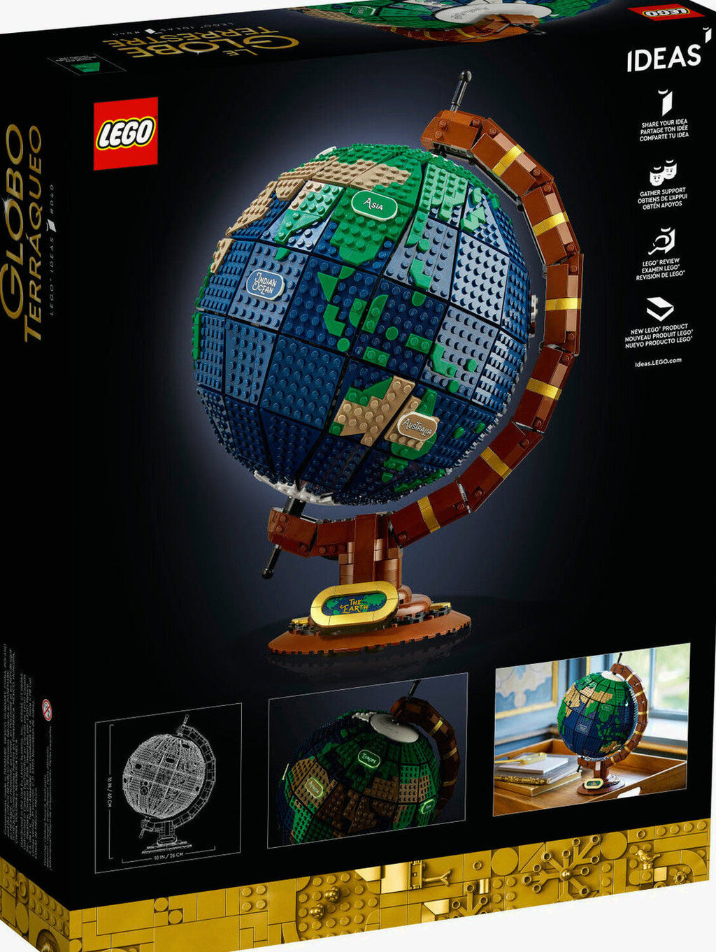 LEGO Ideas The Globe Toy Building Kit, 2585 Pieces - 21332
