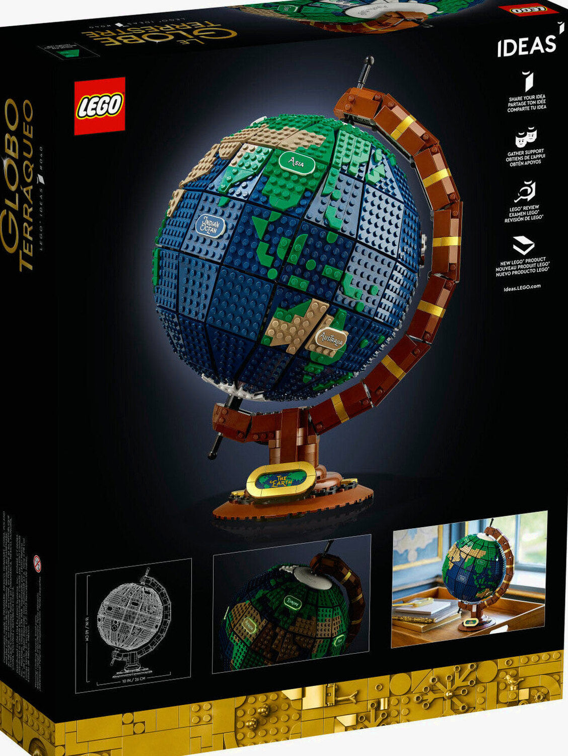 LEGO Ideas The Globe Toy Building Kit, 2585 Pieces - 21332