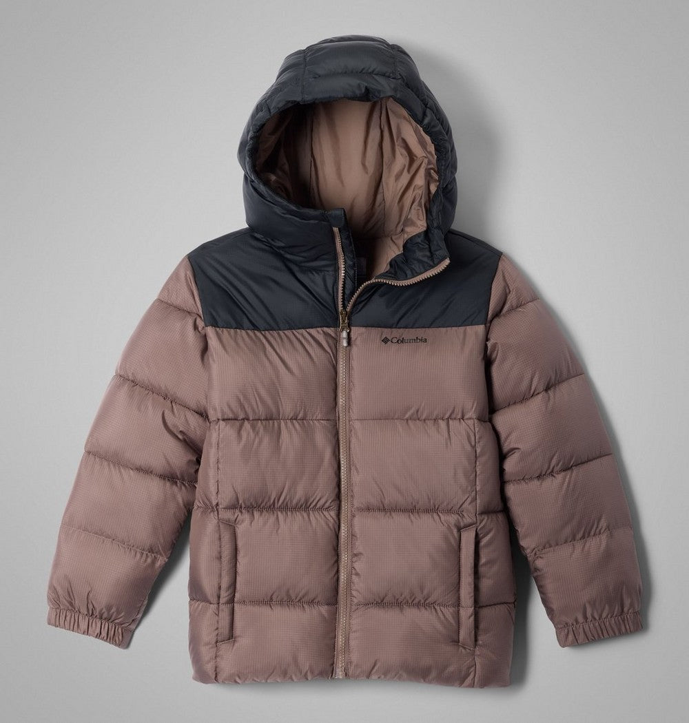 Kids' Hooded Insulated Puffer Jacket - Red Black