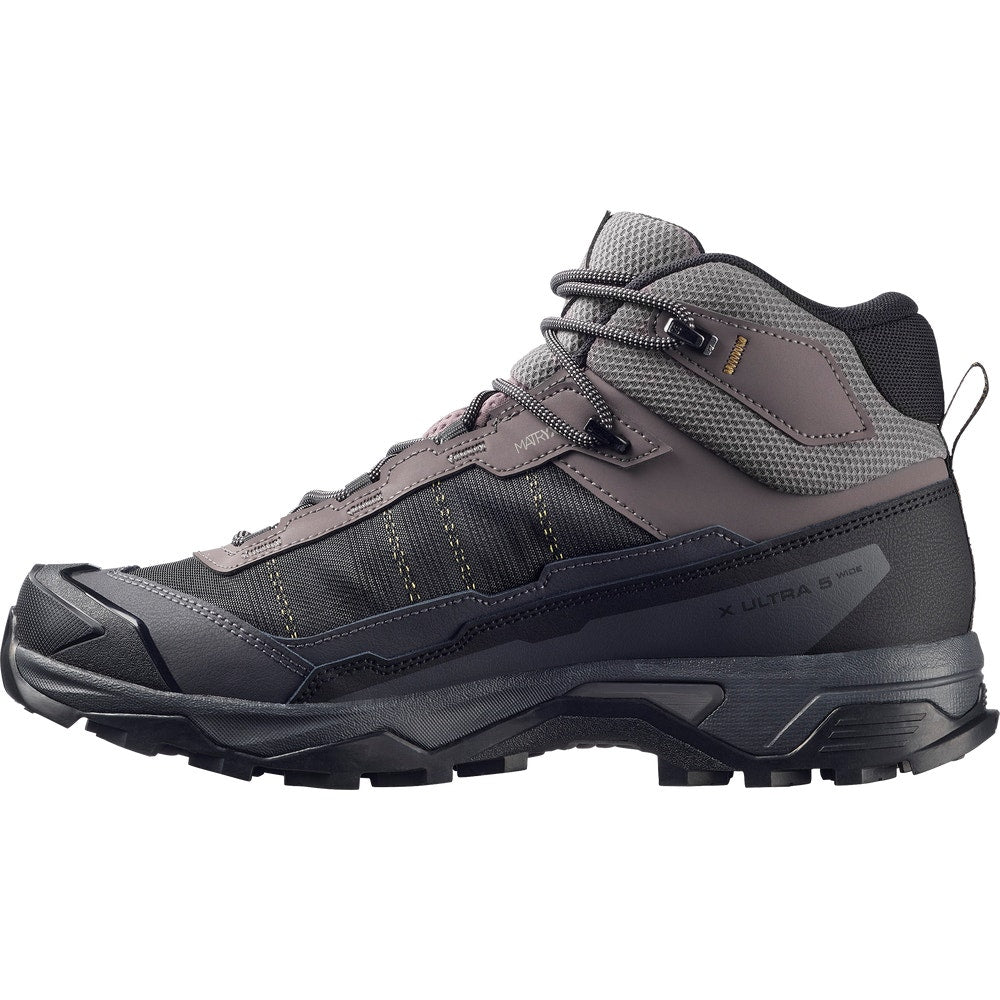 Men's Wide Waterproof Mid Hiking Boots - Gray