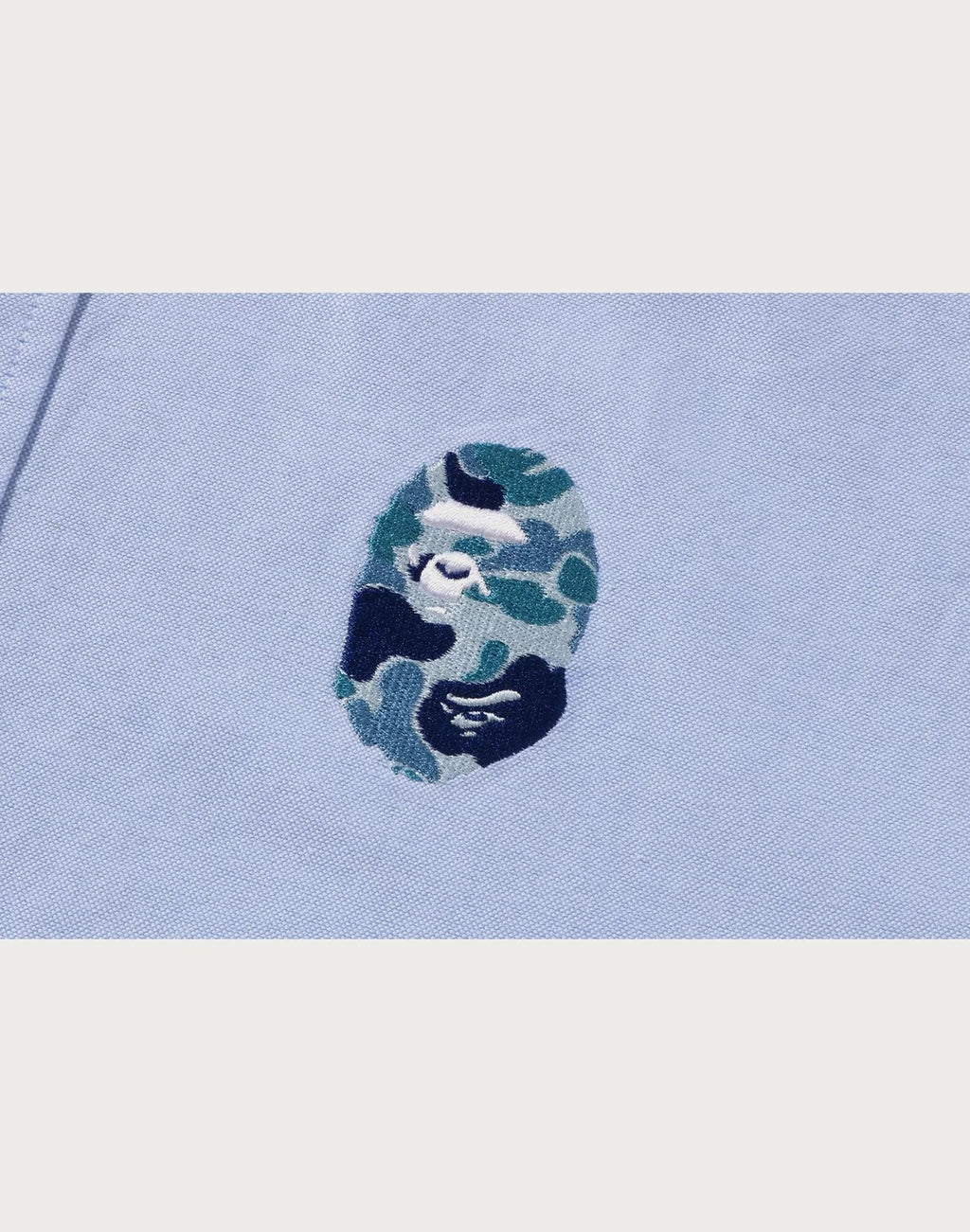 Men's Relaxed Cotton Camouflage Shirt - Blue