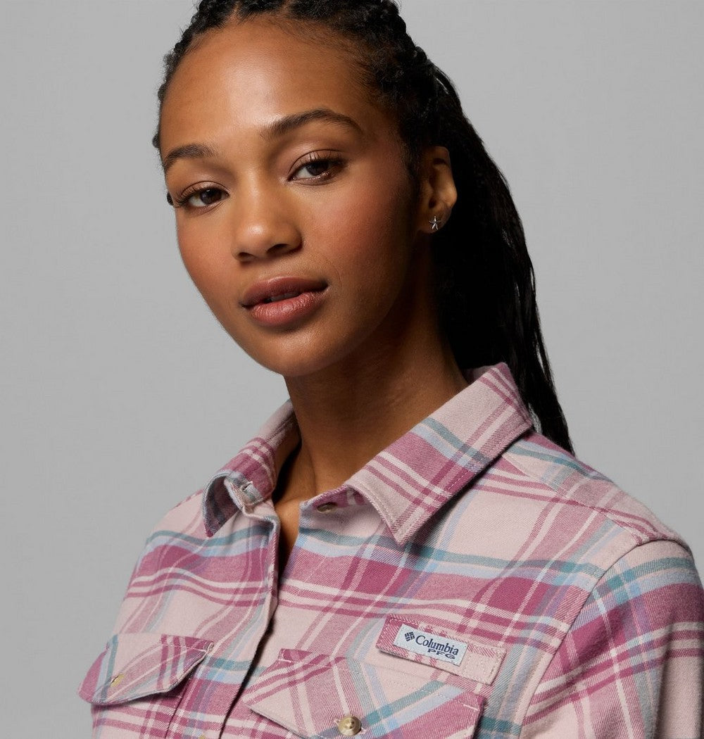 Women's Stretch Fishing Flannel Shirt - Plaid