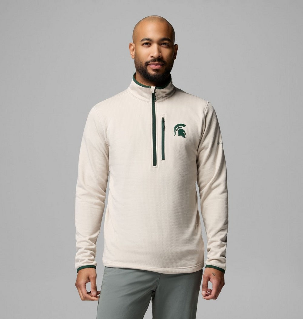 Men's Grid Fleece Half-Zip Pullover - Gray