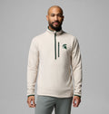 Men's Grid Fleece Half-Zip Pullover - Gray