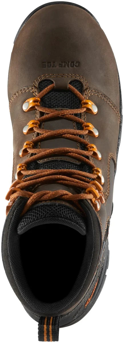 Women's 4-Inch Waterproof Safety Toe Boot - Brown/Orange